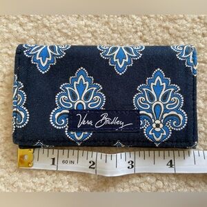 Vera Bradley Calypso (blue) Folding Business & Card Holder Case 4.5x2.5”